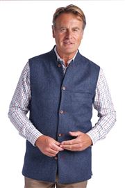 Penley Cobalt Wool Herringbone Sporty Waistcoat