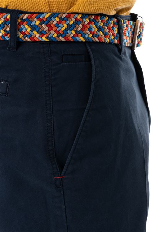 Cannock Navy Stretch Cotton Short
