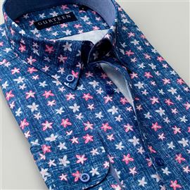 Longleat Blue Star Cotton Shirt