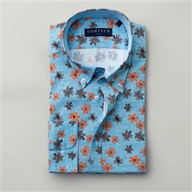 Longleat Light Blue Pattern Shirt