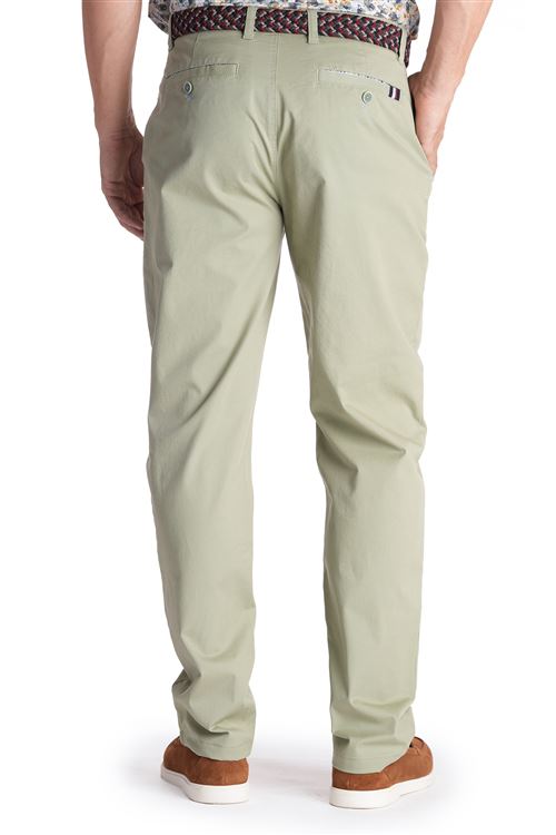 Dedham Spring Stretch Cotton Sage Chino Trouser
