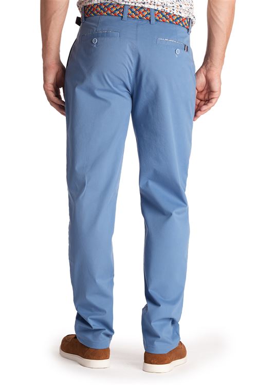 Dedham Spring Stretch Cotton Air Force Blue Chino Trouser