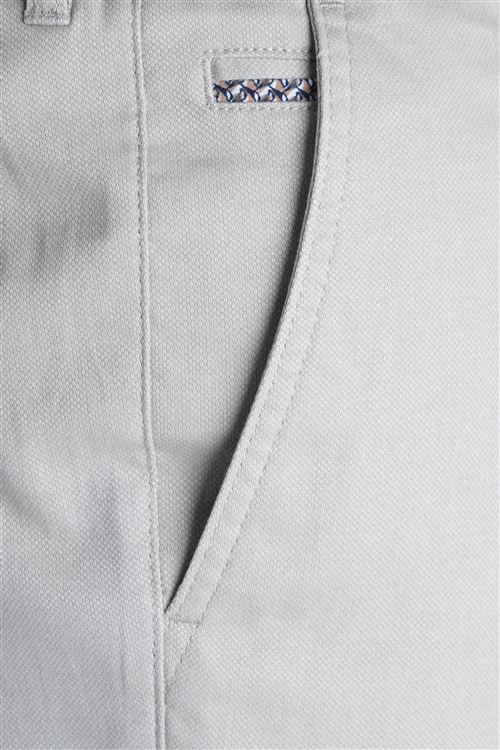 Hatfield Spring Stretch Cotton Light Stone Pick and Pick Chino Trouser