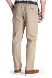Hatfield Spring Stretch Cotton Camel Pick and Pick Chino Trouser