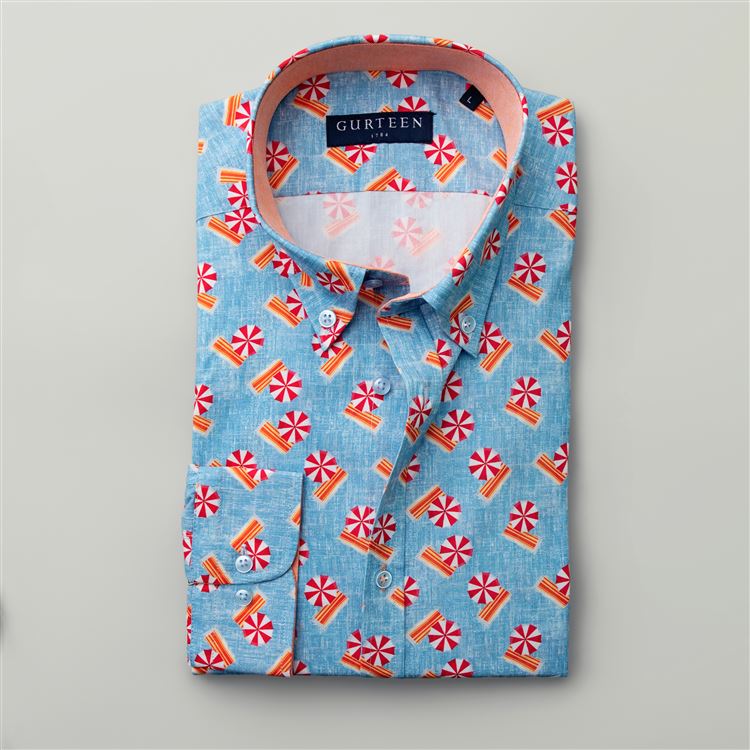 Longleat Light Blue Parasol Shirt