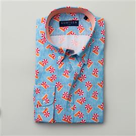 Longleat Light Blue Parasol Shirt