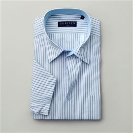 Severn Blue Stripe Poly Cotton Shirt