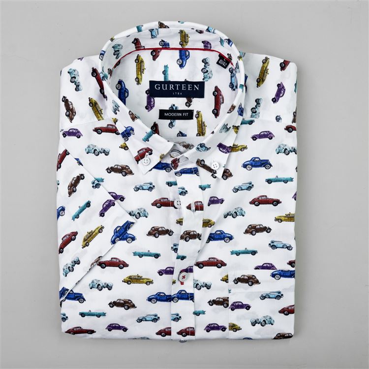 Newport White Mix Cotton Shirt