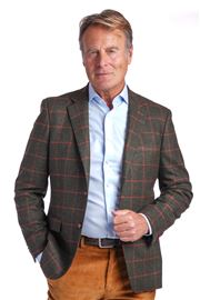 Oakham Olive Check Wool Jacket
