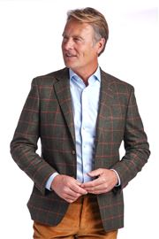 Oakham Olive Check Wool Jacket