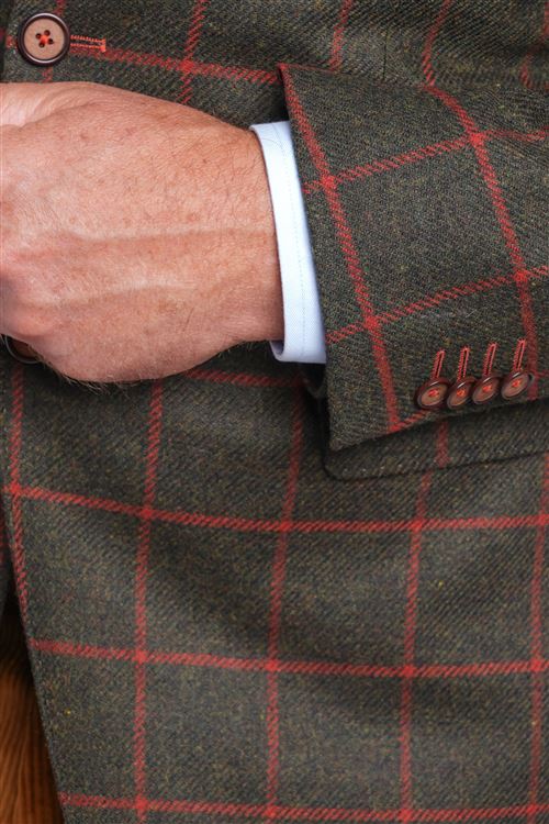 Oakham Olive Check Wool Jacket