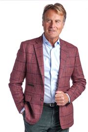 Oakham Cranberry Check Wool Jacket