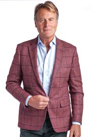 Oakham Cranberry Check Wool Jacket