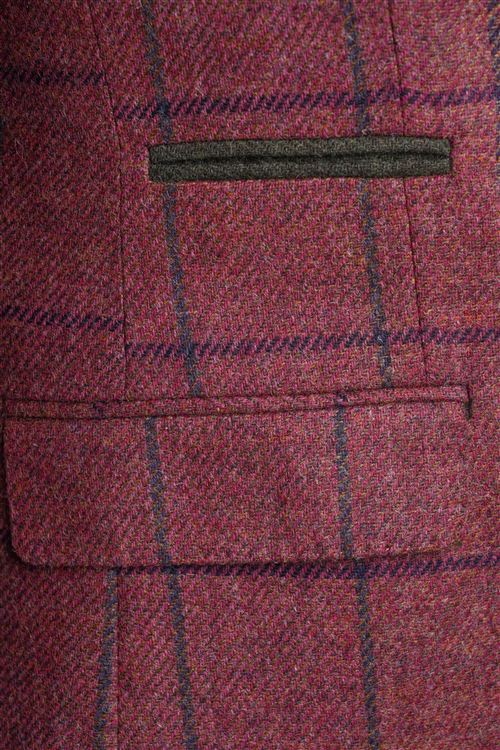 Oakham Cranberry Check Wool Jacket
