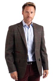 Whitburn Burgundy Check Tweed Jacket