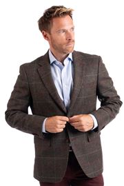 Whitburn Burgundy Check Tweed Jacket