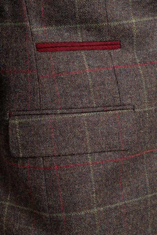 Whitburn Burgundy Check Tweed Jacket