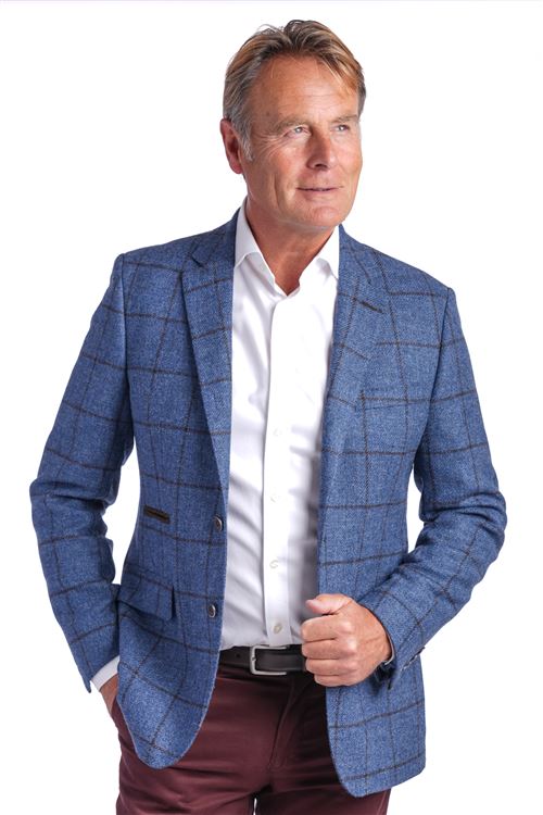 Oakham Blue Check Wool Jacket