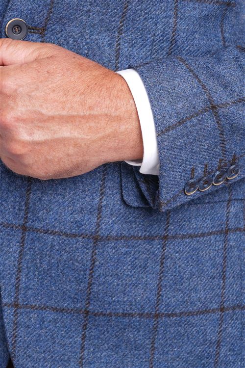 Oakham Blue Check Wool Jacket