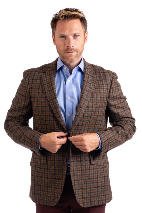 Woodstock Blue Check Tweed Jacket
