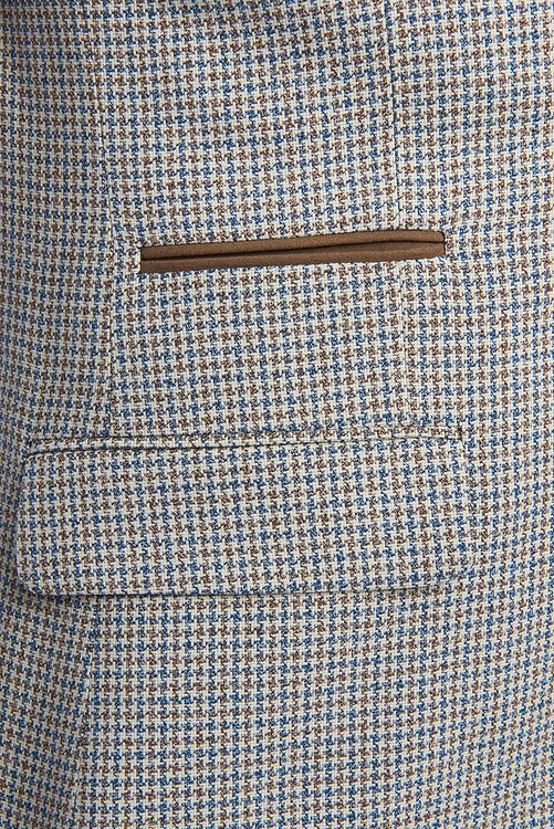 Trim Suede Check Jacket