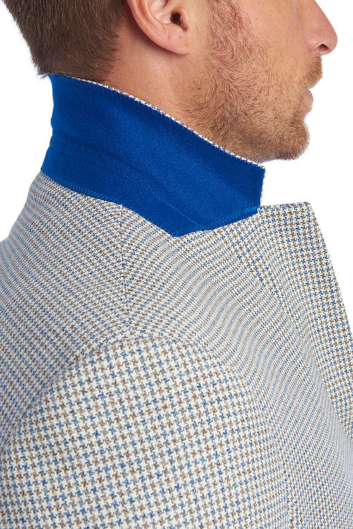 Trim Suede Check Jacket