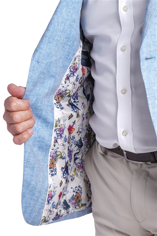 Paris Blue Linen Jacket