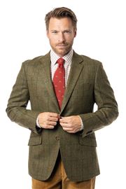 Cockfield Red Tweed Overcheck Jacket