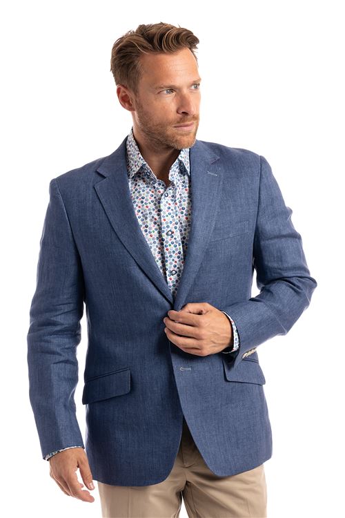 Grange Blue Linen Jacket