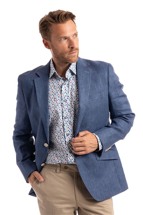 Grange Blue Linen Jacket