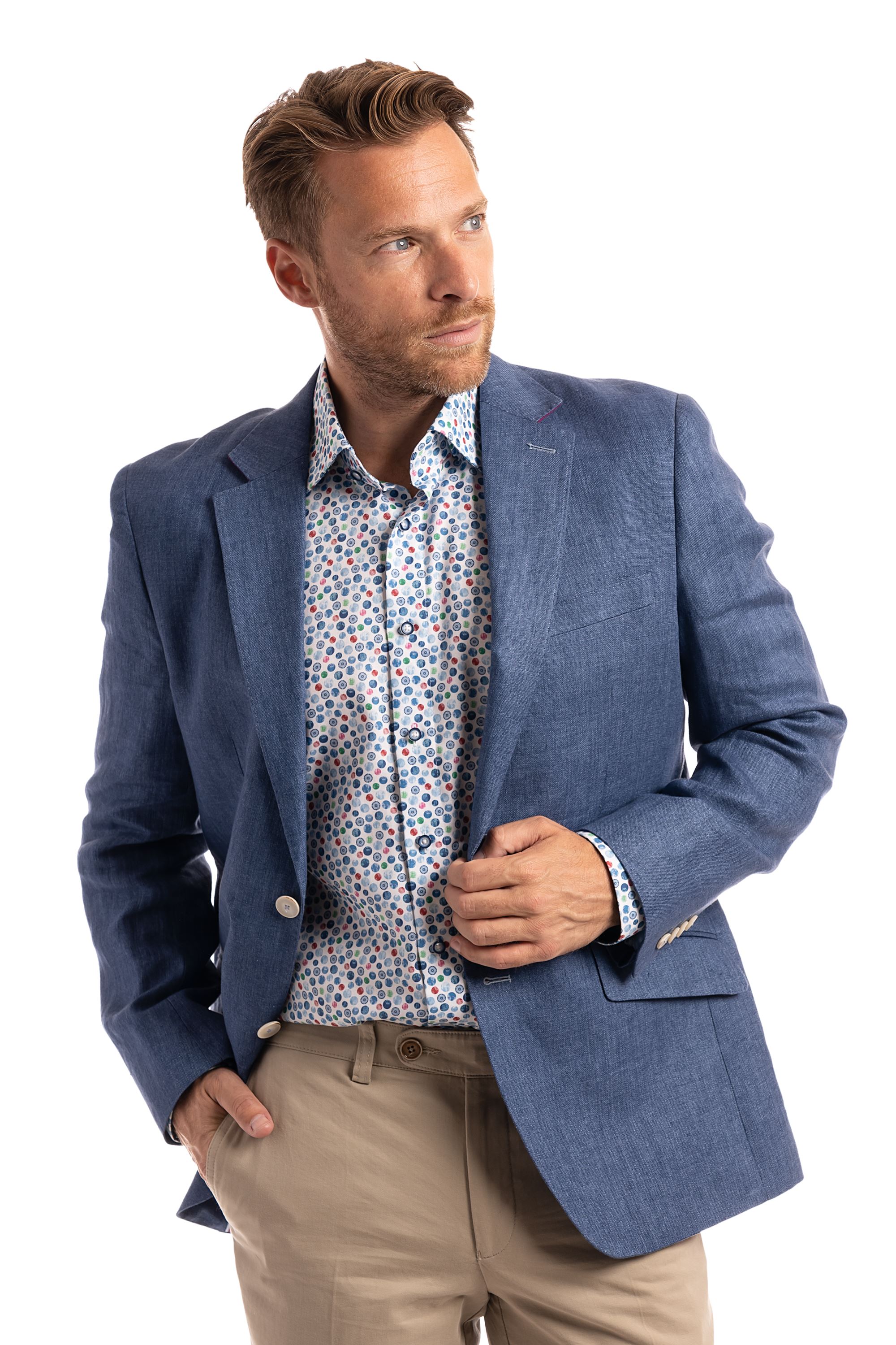 Mens blue linen jacket uk hotsell