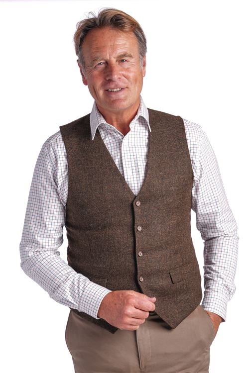 Ross Tobacco Wool Waistcoat
