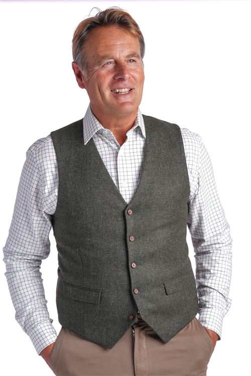 Ross Olive Wool Waistcoat