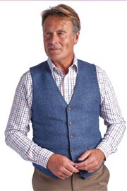 Ross Dark Blue Wool Waistcoat