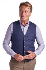 Ross Navy Wool Waistcoat