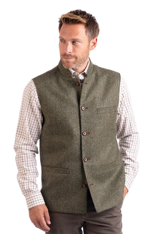 Penrith Green Tweed Waistcoat