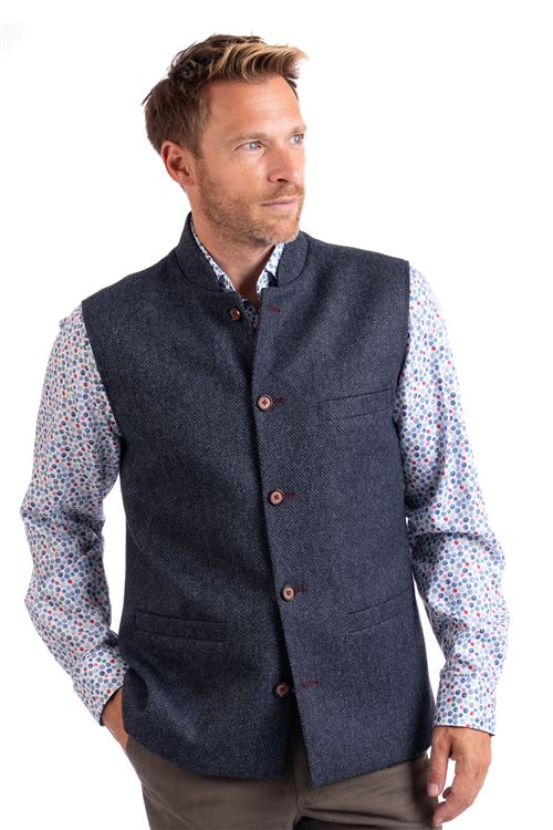 Penrith Blue Tweed Waistcoat
