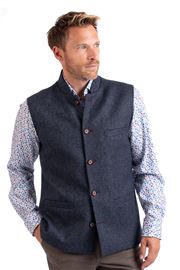 Penrith Blue Tweed Waistcoat