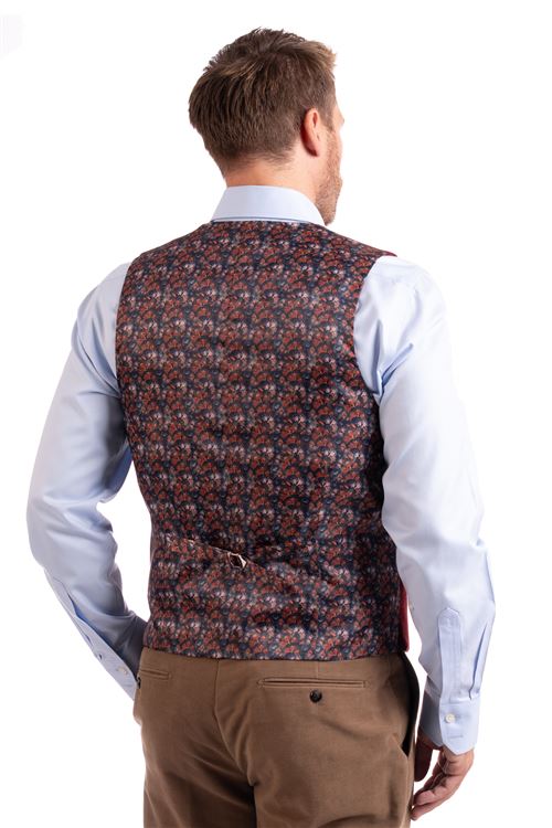Ross Burgundy Wool Waistcoat