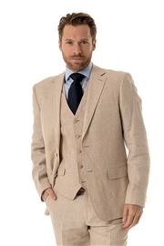 Tiverton Sand Linen Waistcoat