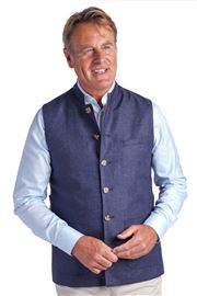 Stirling Dark Blue Nero Collar Waistcoat