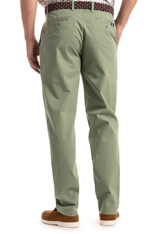 Devon Stretch Olive Green Cotton Chino