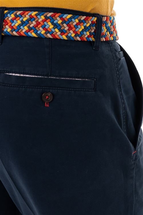 Cromer Stretch Navy Cotton Chino
