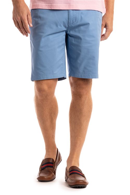 Lymington Stretch Blue Cotton Chino Short