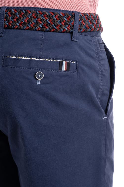 Lymington Stretch Navy Cotton Chino Short
