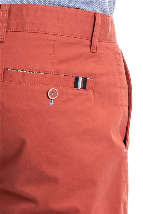 Lymington Stretch Burnt Orange Cotton Chino Short